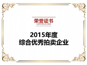 2015年度綜合優(yōu)秀拍賣(mài)企業(yè)